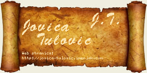 Jovica Tulović vizit kartica